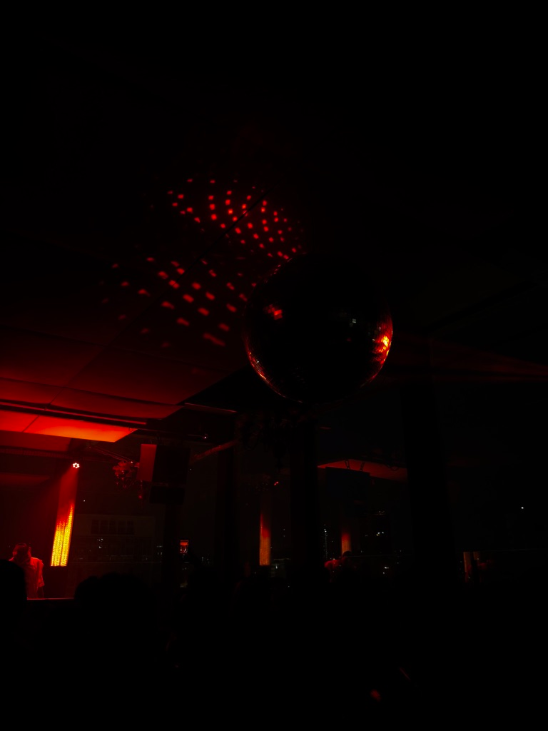 Music venue at night
